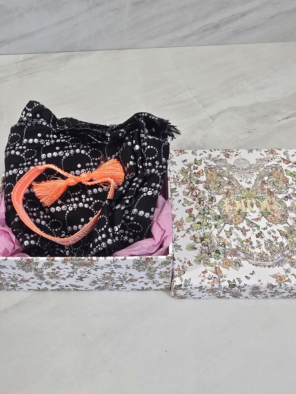 Dior Silk Scarf/Neckerchief with Bracelet - Picture 13 of 13